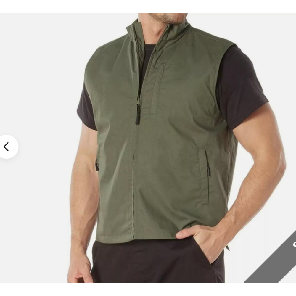 New Rothco Mens Size 3XL Vest Undercover Travel Green Pockets‎ Wire Passport Zip